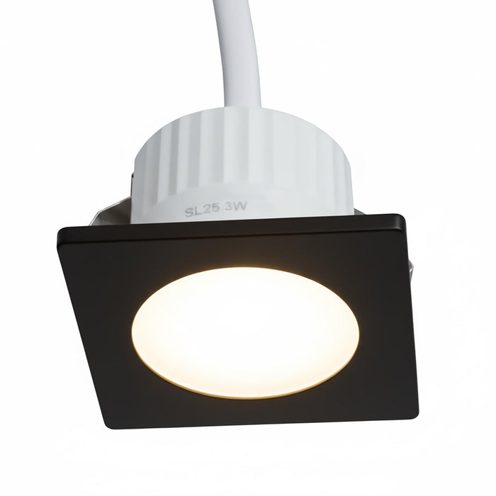 Mini faretto incasso moderno LED 3W CCT cornice intercambiabile bianco nero luce mensole mobili ripiani cappa vetrine 230V QUADRATO