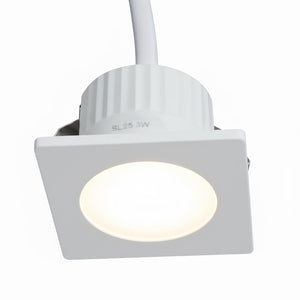 Mini faretto incasso moderno LED 3W CCT cornice intercambiabile bianco nero luce mensole mobili ripiani cappa vetrine 230V QUADRATO
