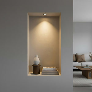 Mini faretto incasso moderno LED 3W CCT cornice intercambiabile bianco nero luce mensole mobili ripiani cappa vetrine 230V QUADRATO