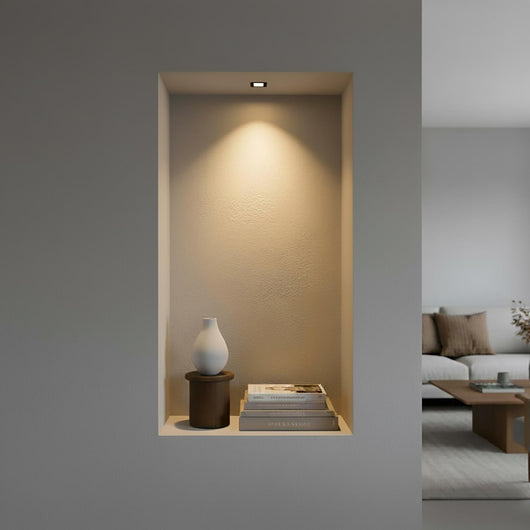 Mini faretto incasso moderno LED 3W CCT cornice intercambiabile bianco nero luce mensole mobili ripiani cappa vetrine 230V QUADRATO