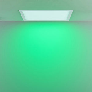 Faretto LED incasso pannello quadrato slim DMX RGB multicolore luce calda 24V impermeabile cromoterapia box doccia bagno 37W foro 380x380