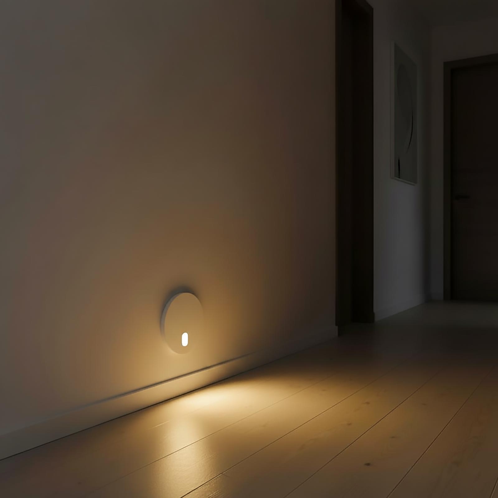 Faretto segnapassi LED incasso 4W 3000K dimmerabile luce per interni scale gradini ingresso Tondo Bianco 230V