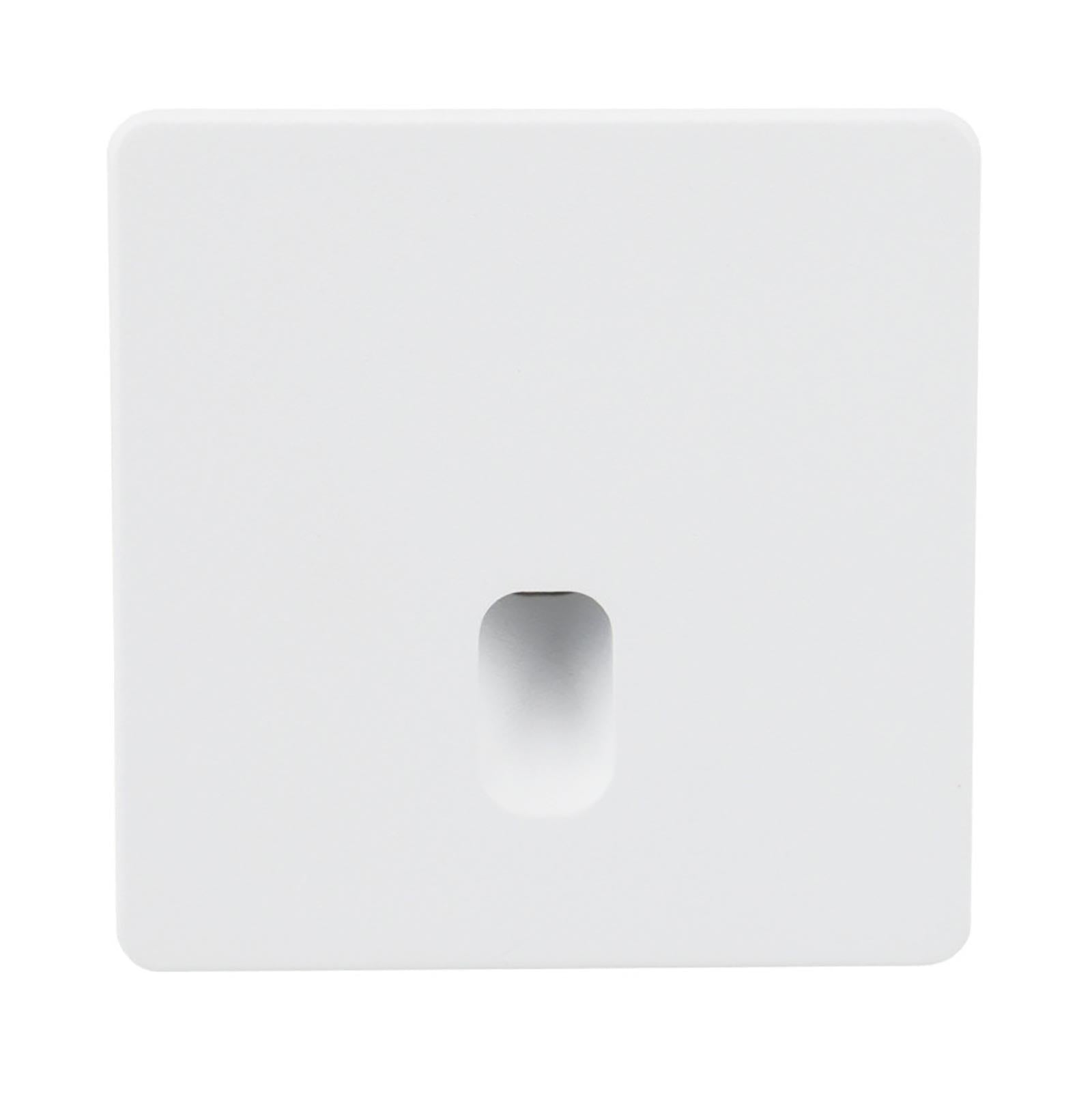 Faretto segnapassi LED incasso 4W 3000K dimmerabile luce per interni scale gradini ingresso Quadrato Bianco 230V