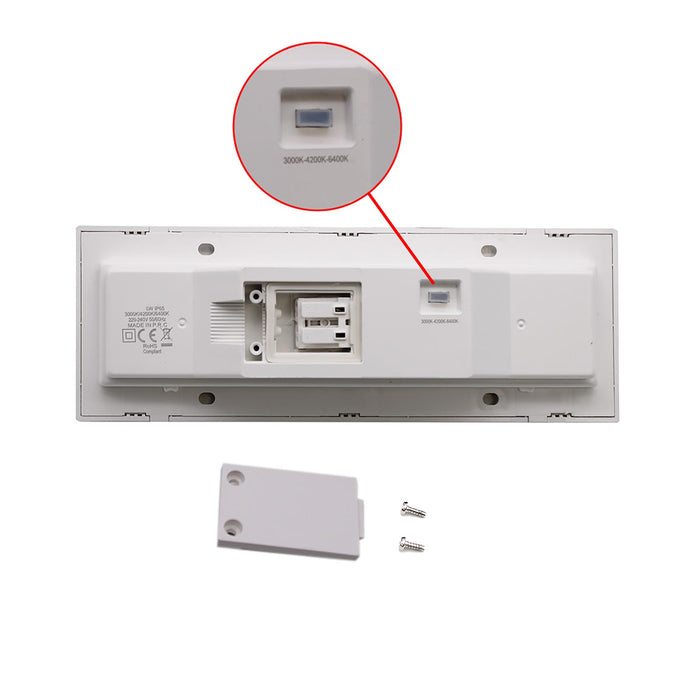 Faretto segnapassi LED 6W CCT incasso rettangolare parete IP65 moderno lampada muro luce viale giardino esterni 230V BIANCO