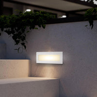 Faretto segnapassi LED 6W CCT incasso rettangolare parete IP65 moderno lampada muro luce viale giardino esterni 230V BIANCO