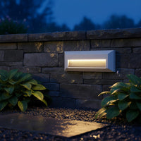 Faretto segnapassi rettangolare slim LED 6W CCT per esterni IP65 luce regolabile 3000K-6000K giardino parete muro 230V COLORE BIANCO