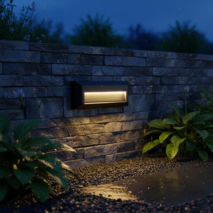 Faretto segnapassi rettangolare slim LED 6W CCT per esterni IP65 luce regolabile 3000K-6000K giardino parete muro 230V COLORE NERO