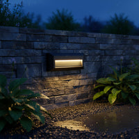 Faretto segnapassi rettangolare slim LED 6W CCT per esterni IP65 luce regolabile 3000K-6000K giardino parete muro 230V COLORE NERO