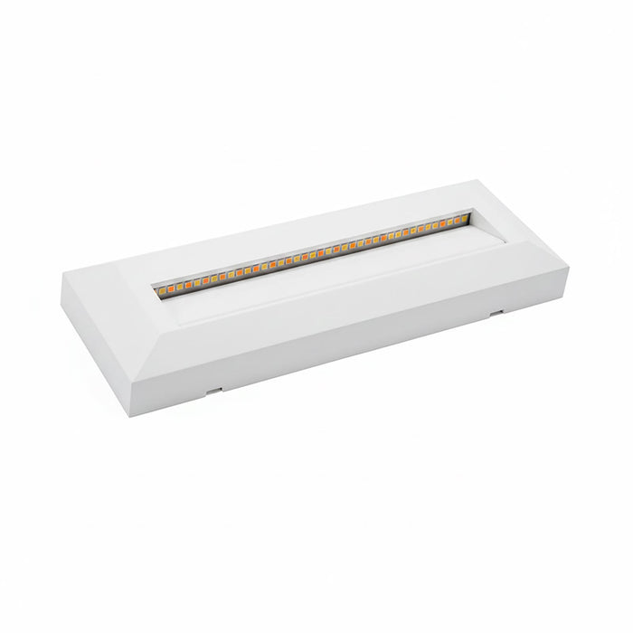 Faretto segnapassi rettangolare slim LED 6W CCT per esterni IP65 luce regolabile 3000K-6000K giardino parete muro 230V COLORE BIANCO