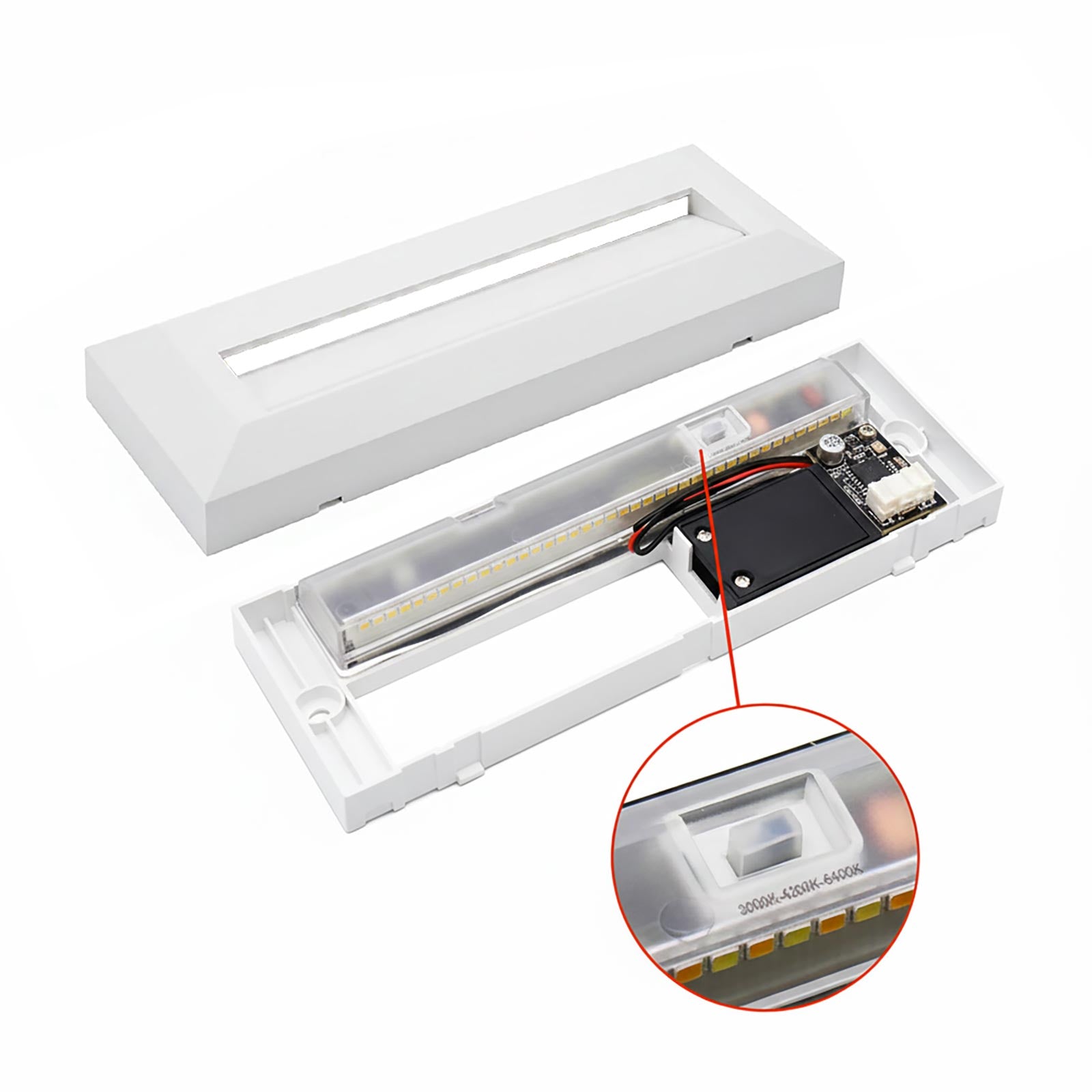 Faretto segnapassi rettangolare slim LED 6W CCT per esterni IP65 luce regolabile 3000K-6000K giardino parete muro 230V COLORE BIANCO