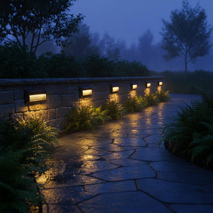 Faretto segnapassi rettangolare slim LED 6W CCT per esterni IP65 luce regolabile 3000K-6000K giardino parete muro 230V COLORE NERO