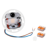 Faretto segnapassi luce LED da incasso con sensore movimento PIR potenza regolabile 4W 2W scale corridoio Quadrato Bianco 230V