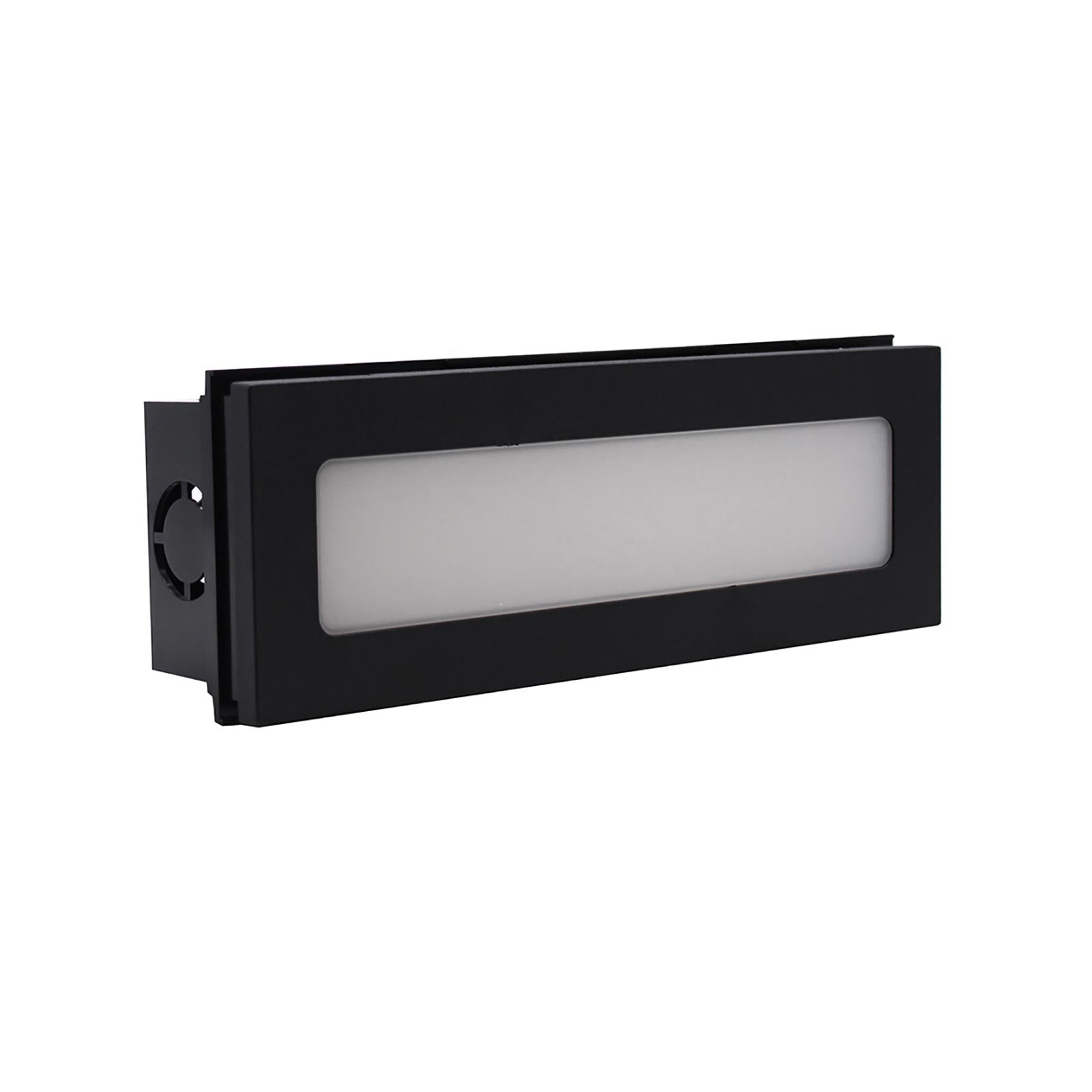 Faretto segnapassi LED 6W CCT incasso rettangolare parete IP65 moderno lampada muro luce viale giardino esterni 230V NERO