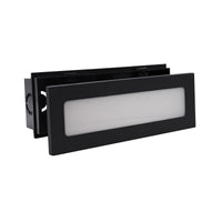 Faretto segnapassi LED 6W CCT incasso rettangolare parete IP65 moderno lampada muro luce viale giardino esterni 230V NERO