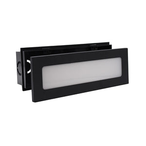 Faretto segnapassi LED 6W CCT incasso rettangolare parete IP65 moderno lampada muro luce viale giardino esterni 230V NERO