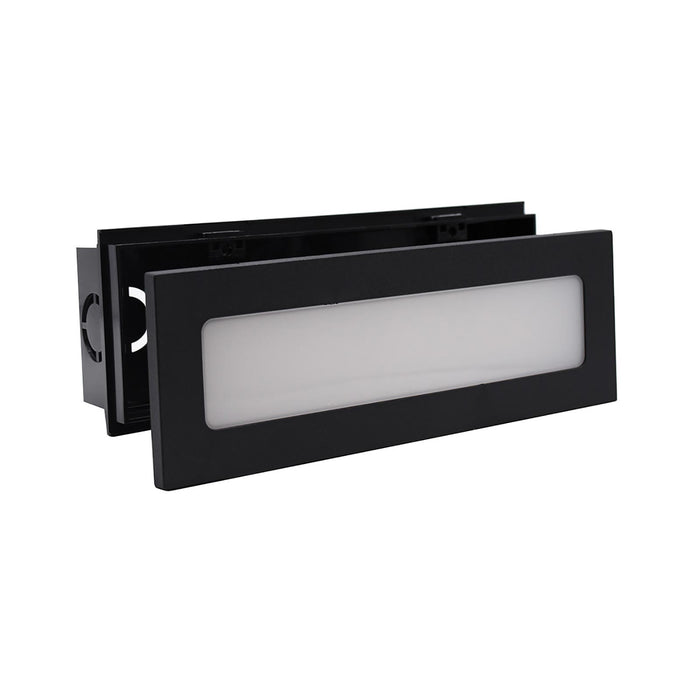 Faretto segnapassi LED 6W CCT incasso rettangolare parete IP65 moderno lampada muro luce viale giardino esterni 230V NERO