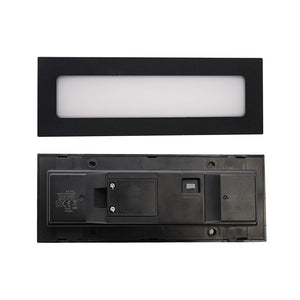 Faretto segnapassi LED 6W CCT incasso rettangolare parete IP65 moderno lampada muro luce viale giardino esterni 230V NERO