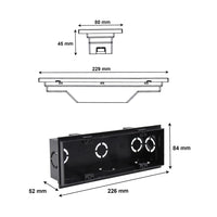 Faretto segnapassi LED 6W CCT incasso rettangolare parete IP65 moderno lampada muro luce viale giardino esterni 230V NERO