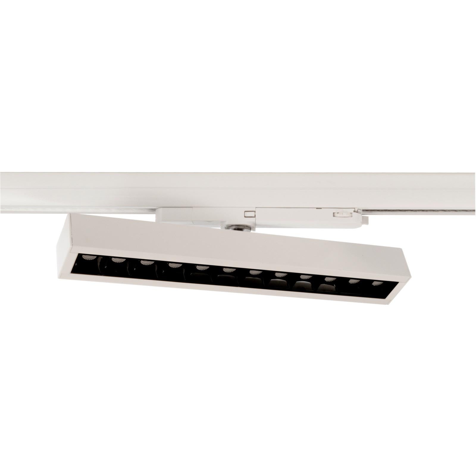 Faretto SPOT track binario trifase LED regolabile da 23W a 32W fascio stretto luce orientabile negozio vetrina 230V BIANCO 4000K