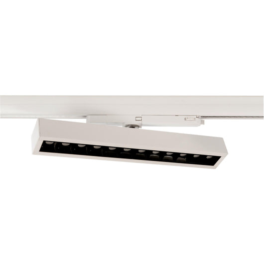 Faretto SPOT track binario trifase LED regolabile da 23W a 32W fascio stretto luce orientabile negozio vetrina 230V BIANCO 4000K