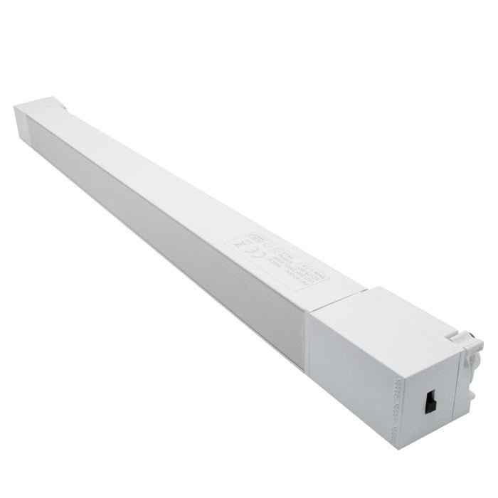 Faretto track binario monofase LED CCT 20W barra orientabile interni luce lineare resa 160W negozio vetrina ufficio 230V BIANCO