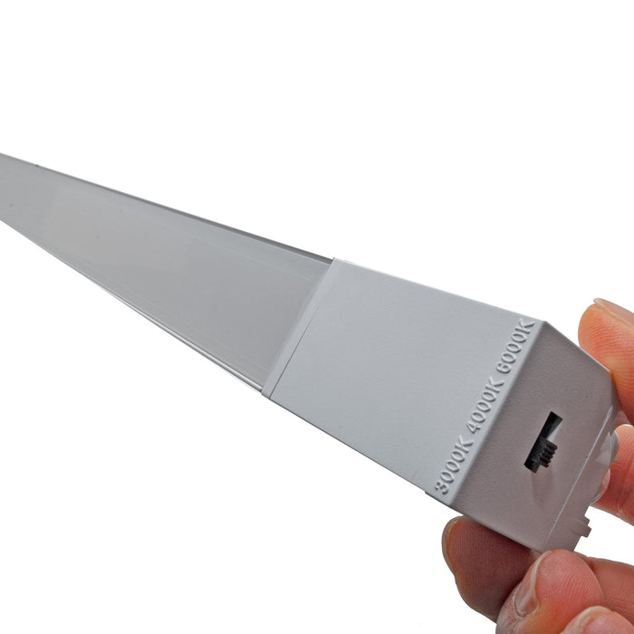 Faretto track binario monofase LED CCT 20W barra orientabile interni luce lineare resa 160W negozio vetrina ufficio 230V BIANCO