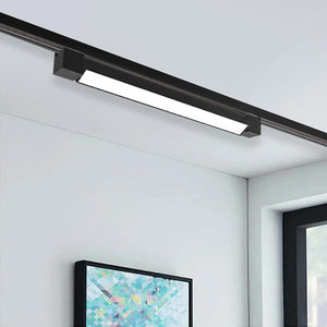 Faretto track binario monofase LED CCT 20W barra orientabile interni luce lineare resa 160W negozio vetrina ufficio 230V NERO