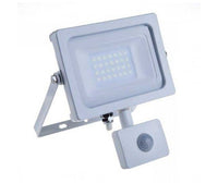 Faro LED Chip Samsung 30W con Sensore di Movimento e Crepuscolare e Interruttore Manuale di Bloccaggio Colore Bianco 6400K IP6