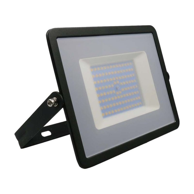 Faro Led Flood Light 100W 8700lm IP65 Slim 261X217X32mm Carcassa Nera Luce 4000K SKU-215965