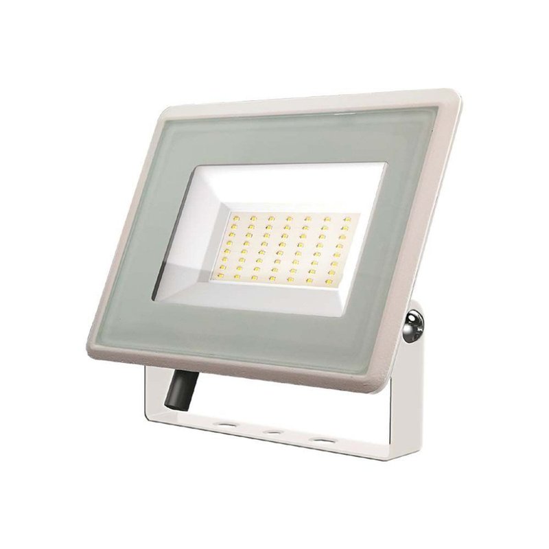 Faro Led Flood Light 200W 17600lm IP65 Slim 400x333x33mm Carcassa Bianca Luce 4000K SKU-6735