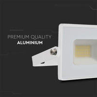 Faro Led Flood Light 20W 1620lm IP65 Slim 121X114X26mm Carcassa Bianca Luce 4000K SKU-215950