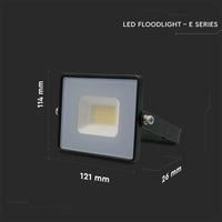 Faro Led Flood Light 20W 1620lm IP65 Slim 121X114X26mm Carcassa Nera Luce 4000K SKU-215947