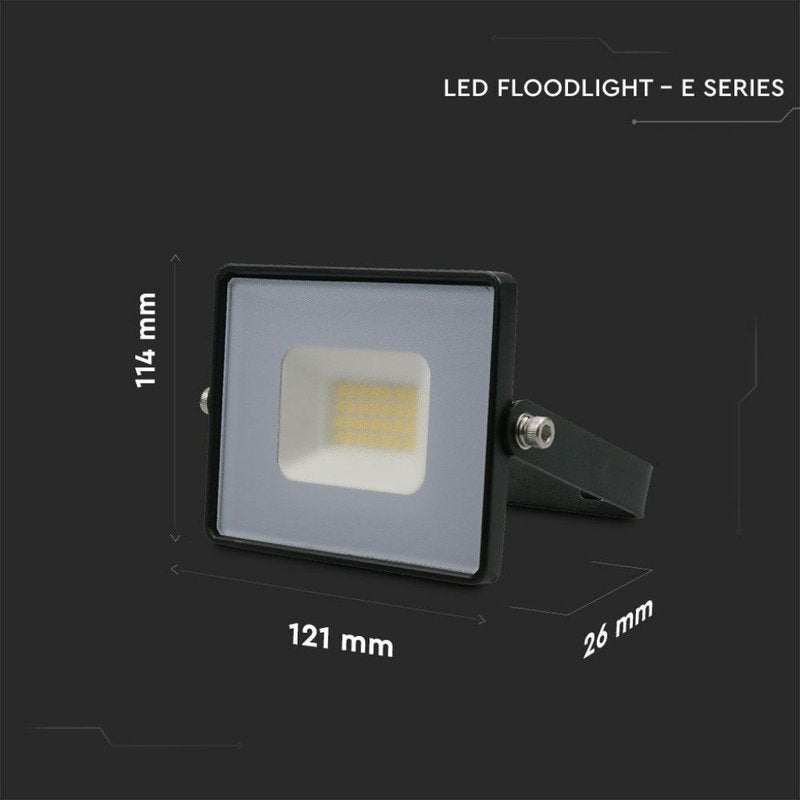 Faro Led Flood Light 20W 1620lm IP65 Slim 121X114X26mm Carcassa Nera Luce 4000K SKU-215947