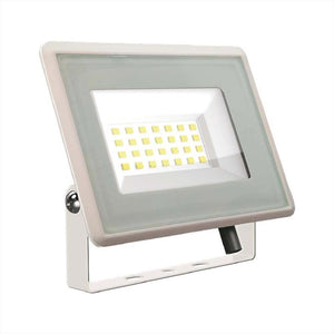 Faro Led Flood Light 20W 1650lm IP65 Slim 120x105x27mm Carcassa Bianca Luce 4000K SKU-6741