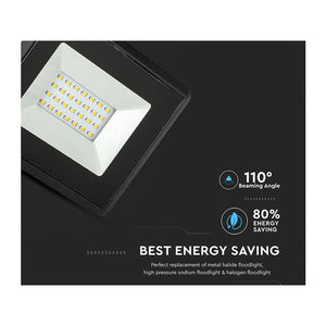 Faro Led Flood Light 20W Carcassa Nera IP65 Caldo 3000K Super Slim SKU-215946