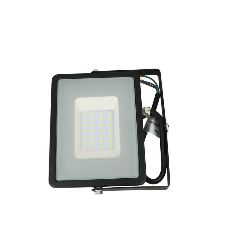 Faro Led Flood Light 30W IP65 Bianco Naturale Super Slim Carcassa Nera Smd Samsung Garanzia 5 Anni SKU-401