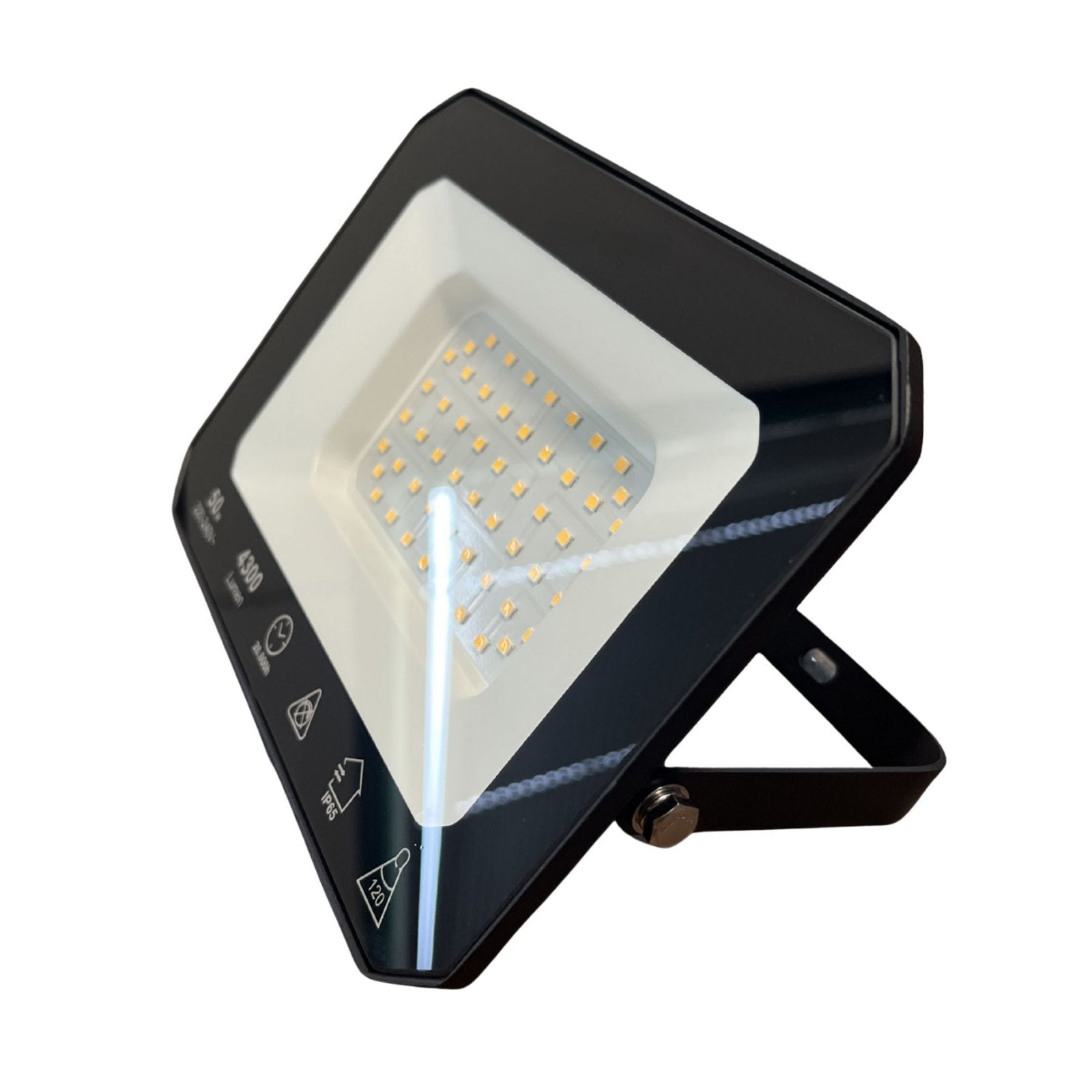 Faro Led Flood Slim 50W 4300 Lumen Bianco Neutro 4200K 90LM/W AC 220V 50Hz Nero IP65