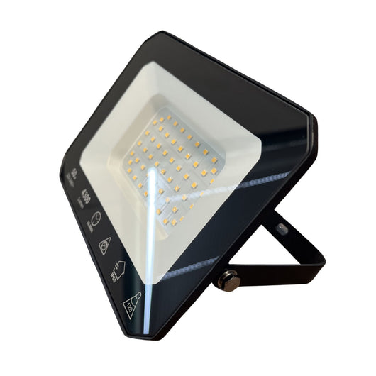 Faro Led Flood Slim 50W 4300 Lumen Bianco Neutro 4200K 90LM/W AC 220V 50Hz Nero IP65