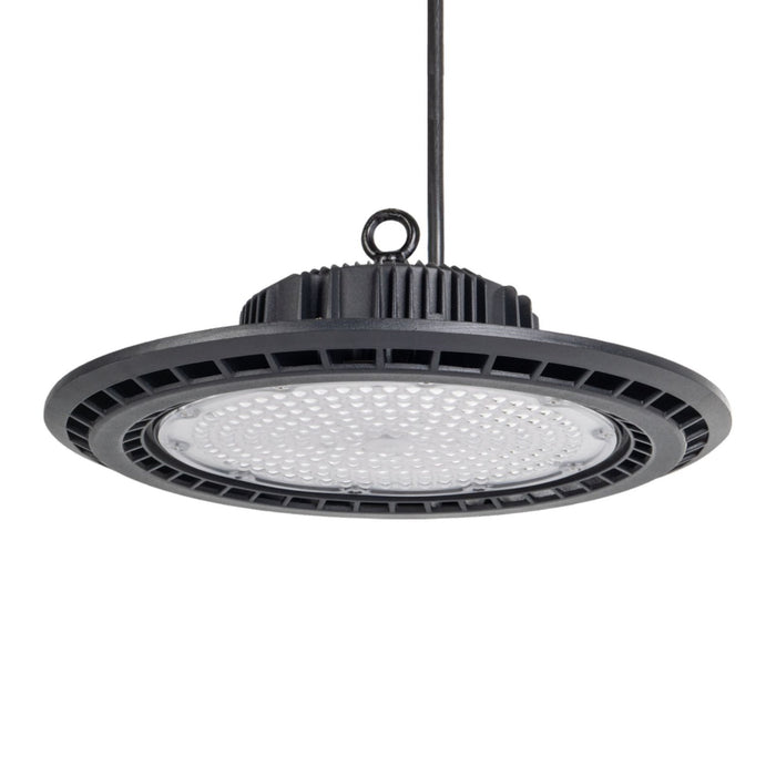 Faro Led Industriale UFO 150W 160lm/W 24000 LM Neutro 4000K IP65  Disco Rotondo Per Capannoni Garanzia 5 Anni