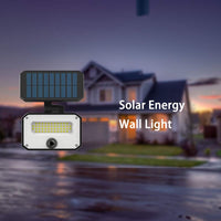 Faro Led Solare 10W 935LM IP65 4000K Montaggio Da Parete O A Terra Con Picchetto Con Sensore Movimento e Telecomando 4 Modalità