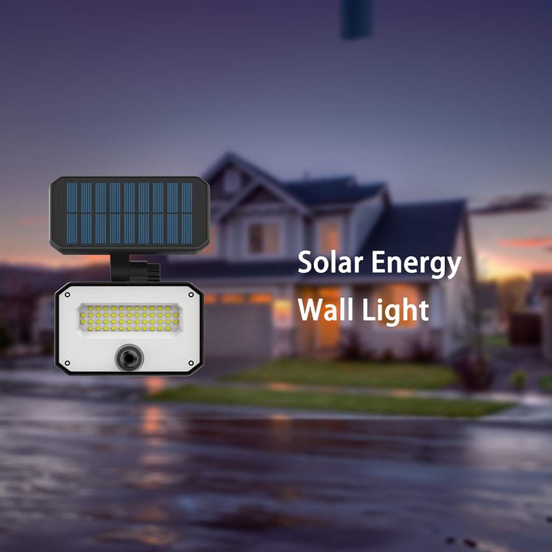 Faro Led Solare 10W 935LM IP65 4000K Montaggio Da Parete O A Terra Con Picchetto Con Sensore Movimento e Telecomando 4 Modalità