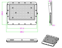 Faro Proiettore Faretto Solare Led 100w con Telecomadndo Pannello NYD-LED-FL-100W