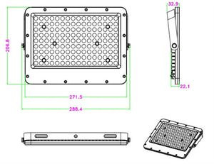 Faro Proiettore Faretto Solare Led 100w con Telecomadndo Pannello NYD-LED-FL-100W