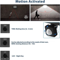 Faro a LED da esterno con sensore crepuscolare 200W luce fredda con staffa G6200