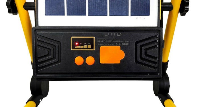 Faro di emergenza a led 100w con pannello solare ricaricabile torcia SOS