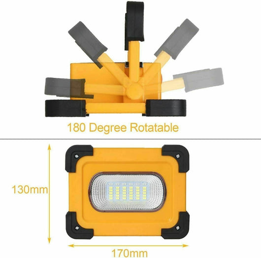 Faro Faretto di emergenza led 60w con pannello solare ricaricabile USB sos campeggio