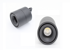 Faro faretto Led Binario 12w Luce Naturale Frontale Angolo 90 gradi Per binario Monofase Nero