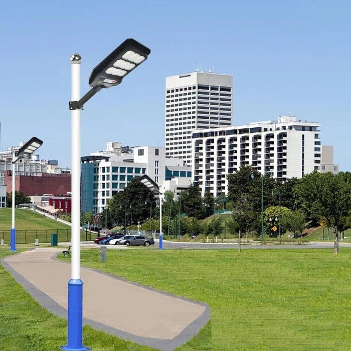 Faro lampione stradale pannello solare con sensore telecomando 108 led 100W 525