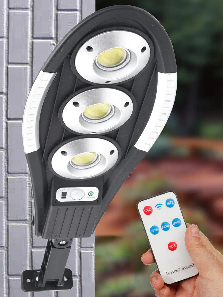 Faro lampione stradale pannello solare con sensore telecomando 90LED COB Art.03