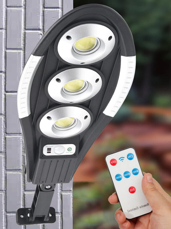 Faro lampione stradale pannello solare con sensore telecomando 90LED COB Art.03